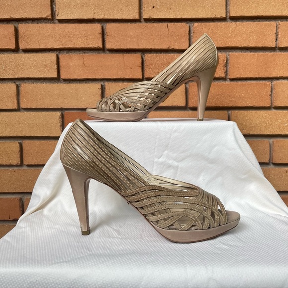 Prada Open Toe Heels Size 40 - Picture 2 of 12